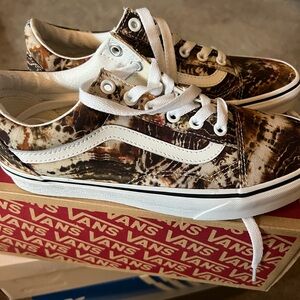 Vans Old Skool Brown Tie-Dye Shoes